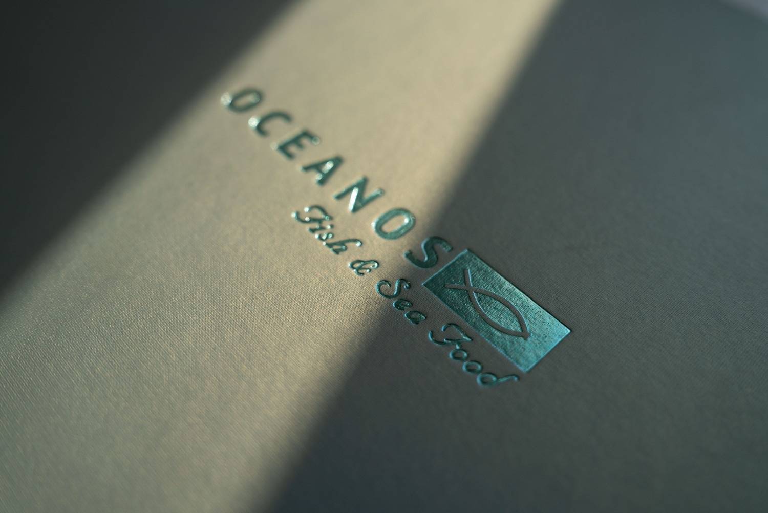 hard cover menu food 9 oceanos